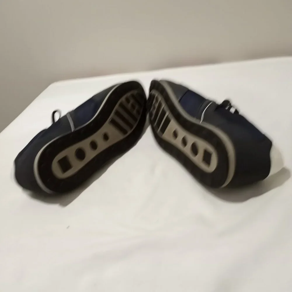 HUGO BOSS PERFORATED NAVY BLUE LOW TOP SNEAKER MEN SIZE 46
